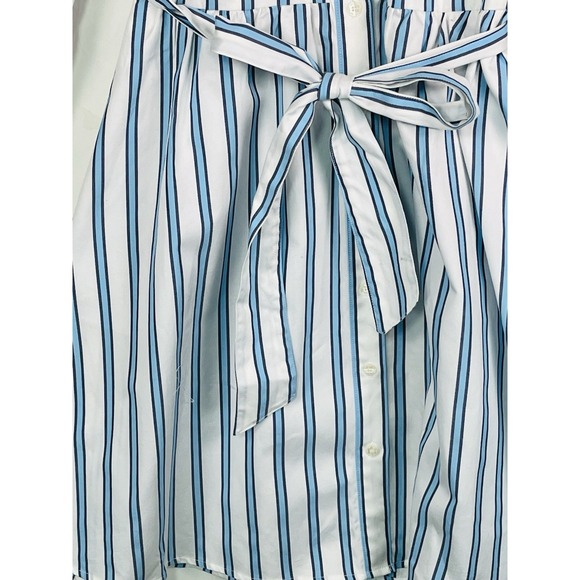 NWT Draper James Blue White Striped Belted Button Down Shirt Dress Size 12 - Picture 2 of 13